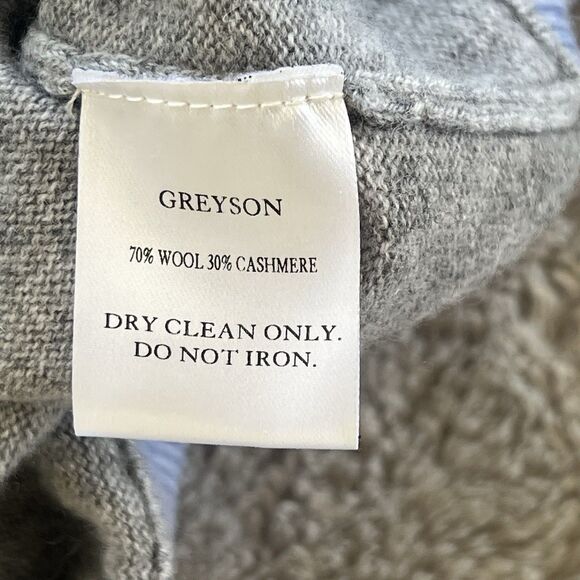 Greyson Koko Sweater Hoodie Wool Cashmere Light Grey Heather XXL Whisper Rock AZ - Picture 5 of 8